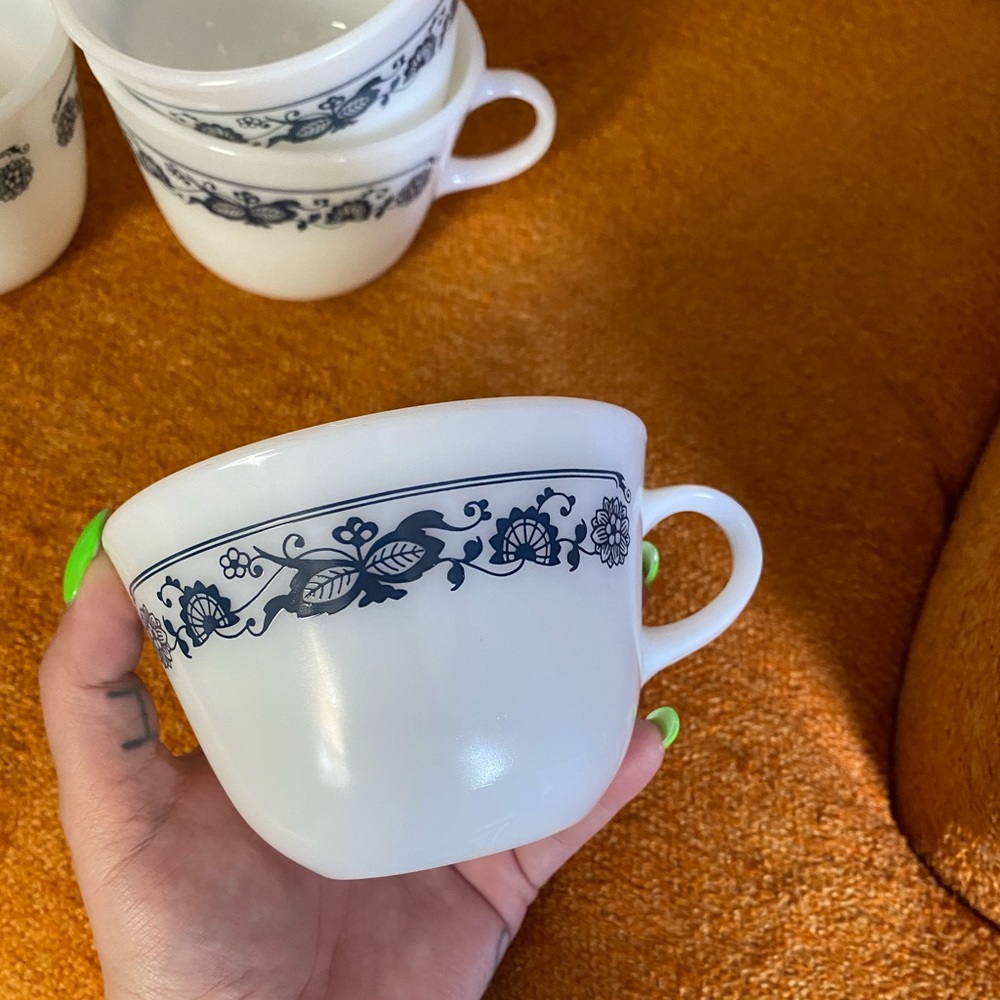 Vtg Pyrex | Set of 4 | Old Town Blue 1970s Pattern - Picture 3 of 4